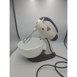 Vtg 1940s Sunbeam Mixmaster 10 Speed Model 9 Tested Working 9" Bowl See Picture